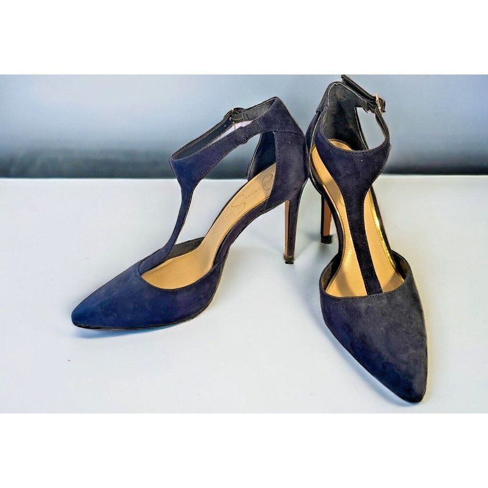 Jessica Simpson Pixxel Military Blue Suede Shoes 7.5 - Picture 4 of 8